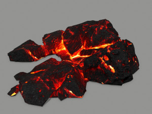 lava rock 3D मॉडल