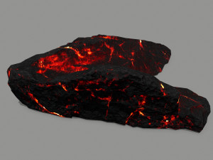 lava rock 3D मॉडल