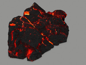 lava rock 3D मॉडल