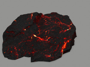 lava rock 3D मॉडल