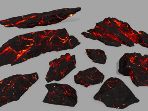 lava rocks 3D मॉडल