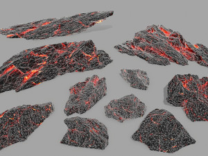 lava rocks 3D Модель
