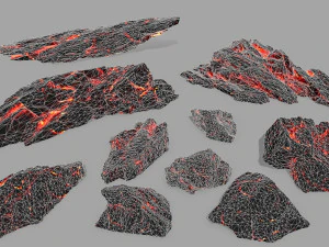 lava rocks 3D Model