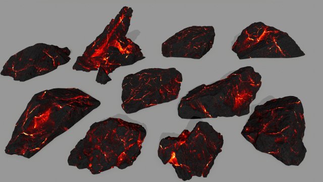 lava rock Model 3D .c4d .max .obj .3ds .fbx .stl .blend 