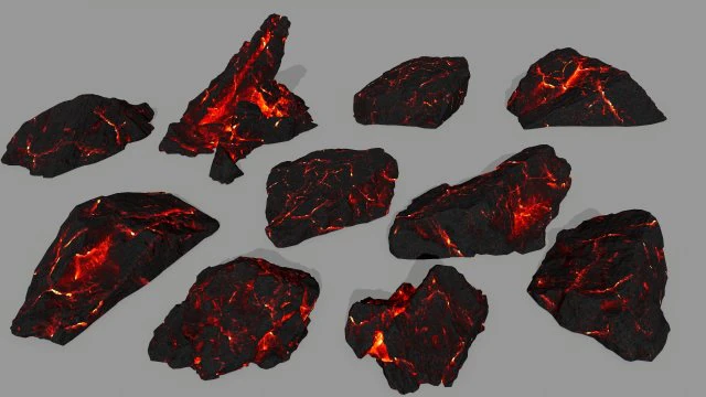 lava rock 3D Model .c4d .max .obj .3ds .fbx .stl .blend 