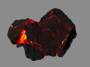 lava rock Model 3D
