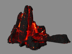 lava rock Model 3D