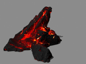 lava rock Model 3D