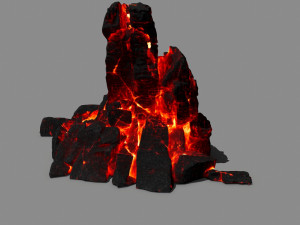 lava rock Model 3D
