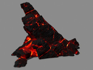 lava rock Model 3D