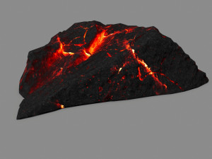 lava rock Model 3D