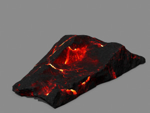 lava rock Model 3D