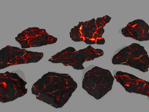lava rocks Model 3D