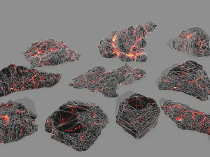 lava rocks Modelo 3D