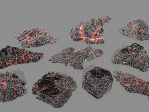 lava rocks 3D Model