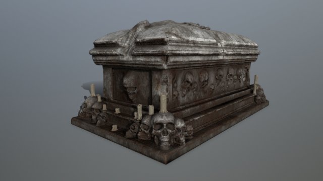 tomb 3D Model .c4d .max .obj .3ds .fbx .stl .blend 