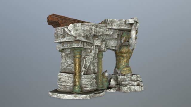 old temple 3D Model .c4d .max .obj .3ds .fbx .stl .blend 