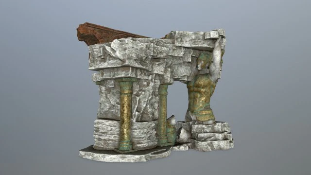 old temple 3D Model .c4d .max .obj .3ds .fbx .stl .blend 