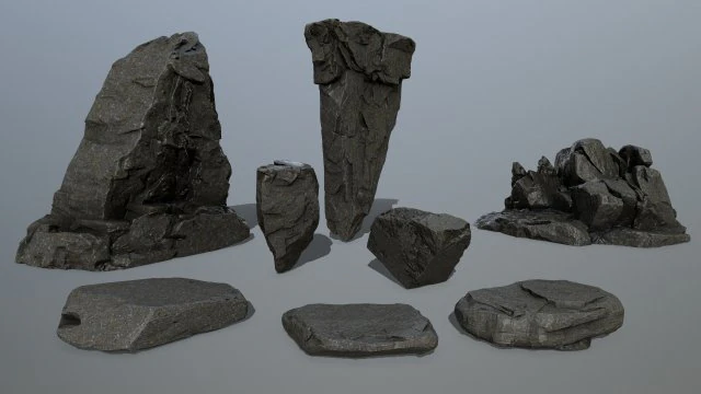 cliff rock 3D Model .c4d .max .obj .3ds .fbx .stl .blend 