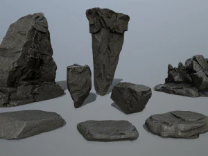 절벽 바위 3D 모델