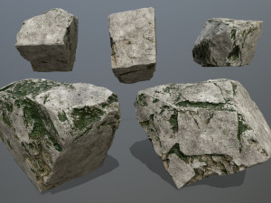 rock set 3D मॉडल