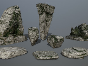 rock set 3D मॉडल