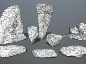 rock set 3D मॉडल