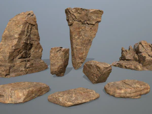 пустельний камінь 3D Модель