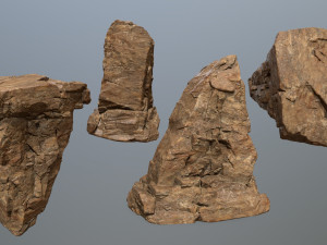 desert rock set 3D-Modell