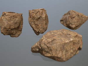 desert rock set 3D-Modell
