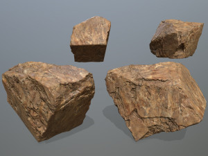 desert rock set 3D-Modell
