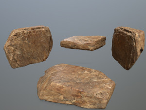 desert rock set 3D-Modell
