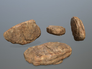 desert rock set 3D-Modell