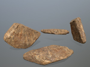 desert rock set 3D-Modell