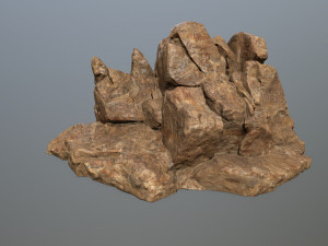 desert rock set 3D-Modell