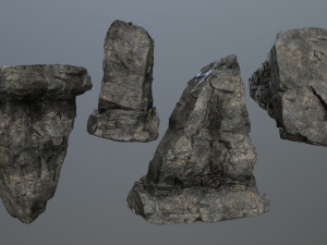cliff rock set 3D Modell