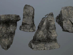 insieme della roccia della scogliera Modello 3D