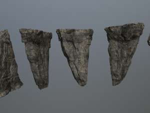 cliff rock set 3D Modell