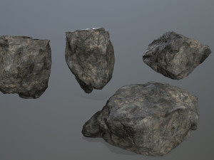 cliff rock set 3D Modell