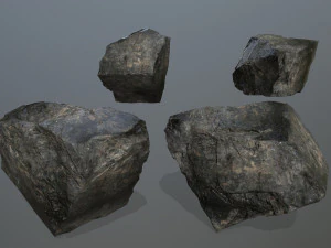 insieme della roccia della scogliera Modello 3D