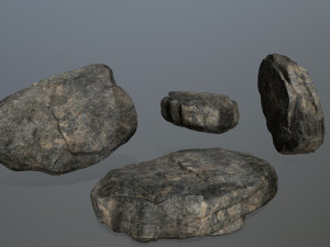 cliff rock set 3D Modell