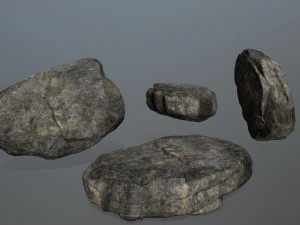 insieme della roccia della scogliera Modello 3D