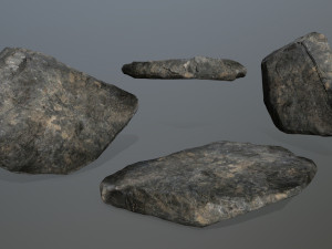 cliff rock set 3D Modell