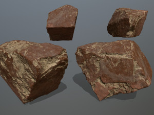 desert rock set 3D 模型