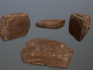desert rock set 3D 模型