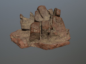 desert rock set 3D 模型