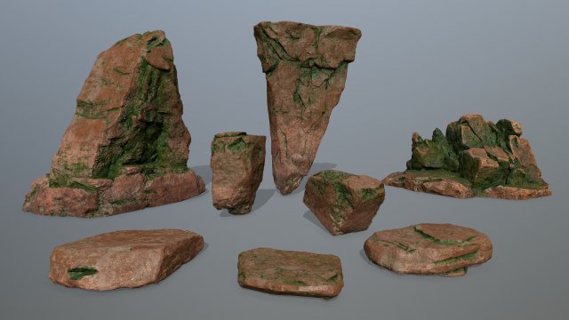 desert rocks 3D मॉडल .c4d .max .obj .3ds .fbx .stl .blend 