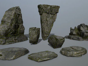 절벽 바위 3D 모델