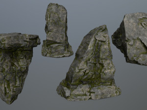 cliff rocks Model 3D