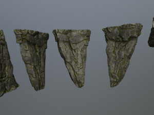 cliff rocks Model 3D